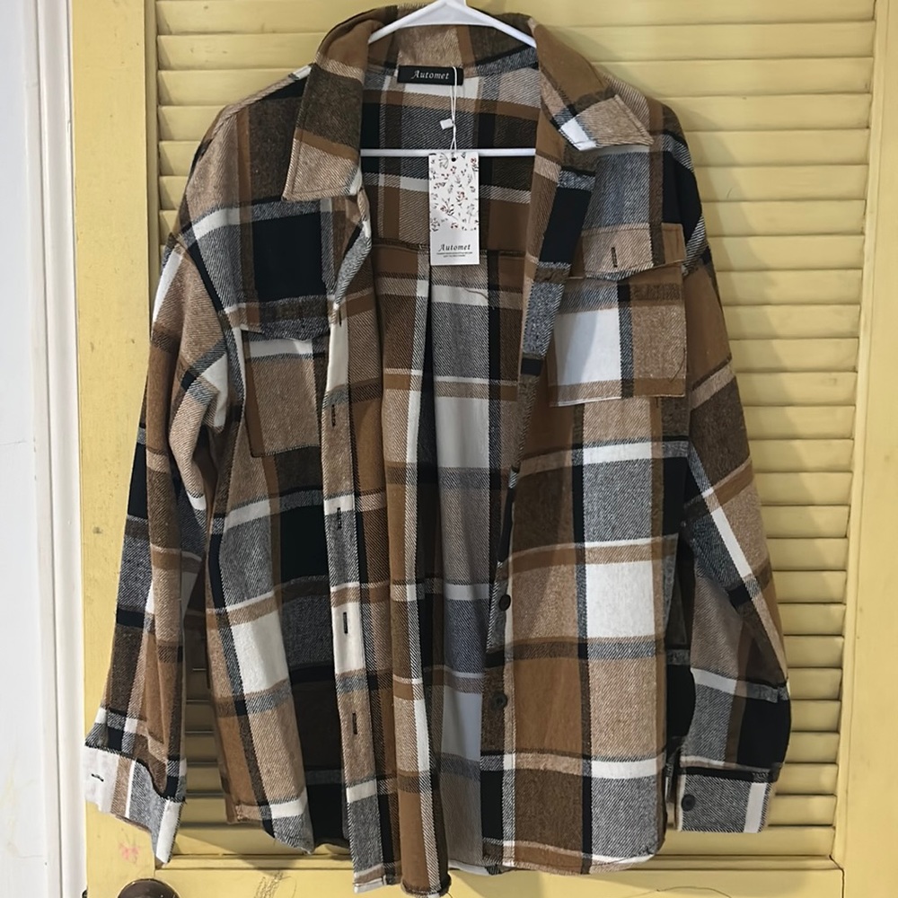 Automet plaid Shacket